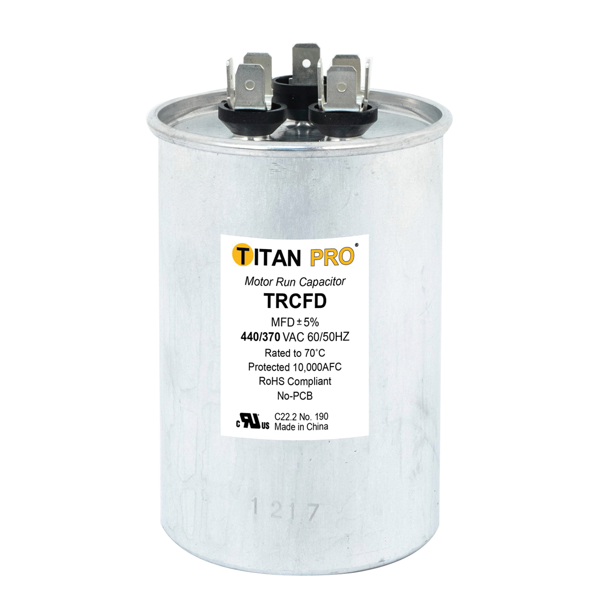 Titan Pro TRCFD455 Motor Run Capacitor, 45/5 UF, 440/370 ...