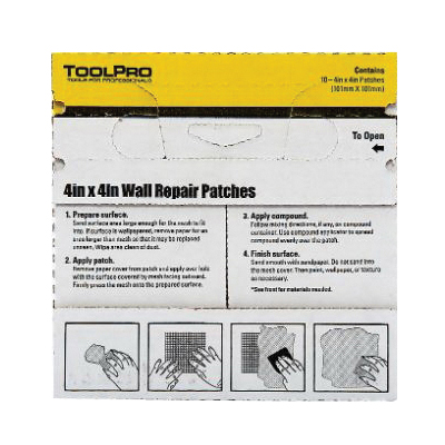 TOOLPRO TP04740 Drywall Repair Patch, 10 Pack - 3