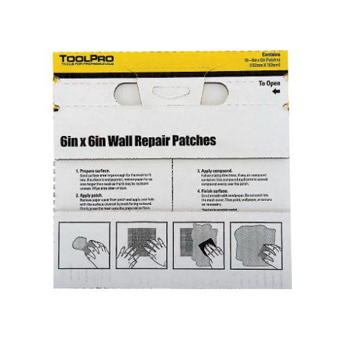 TOOLPRO TP04760 Drywall Repair Patch, 10 Pack - 3