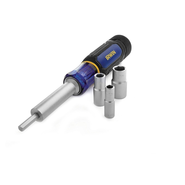 Irwin 1948778 Nut Driver, Comfort Grip Handle, Blue/Yellow Handle, Acetate Handle