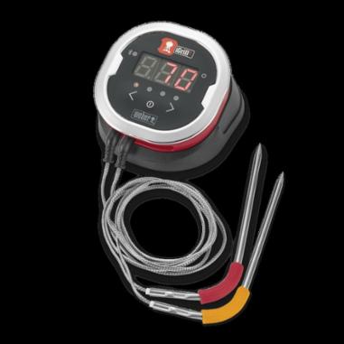Weber iGrill 2 7203 Thermometer, -22 to 572 deg F, Digital Display, 5 in L Probe, Black, For: Grills - 2