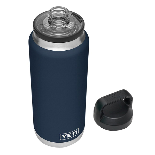 Yeti Rambler 21071070017 Water Bottle with Chug Cap, 36 oz Capacity, Stainless Steel, Navy - 3