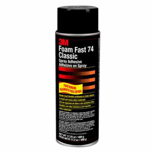 3M - Foam Fast 74 Spray Adhesive - Clear - 24 oz - 82242