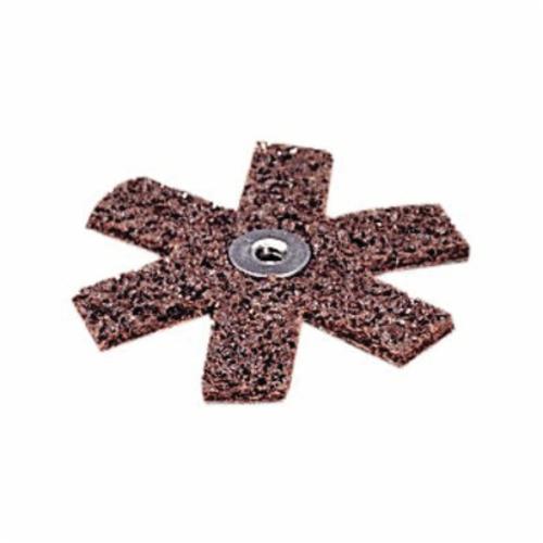 product Scotch-Brite™ 7100041271 Sr-Za Eyelet Non-Woven Abrasive Star, 4-1/2 in Dia Star, Coarse Grade, Aluminum Oxide Abrasive