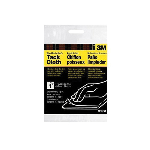 3M 10132 Tack Cloth, 36 in L, 17 in W, Synthetic Fabric
