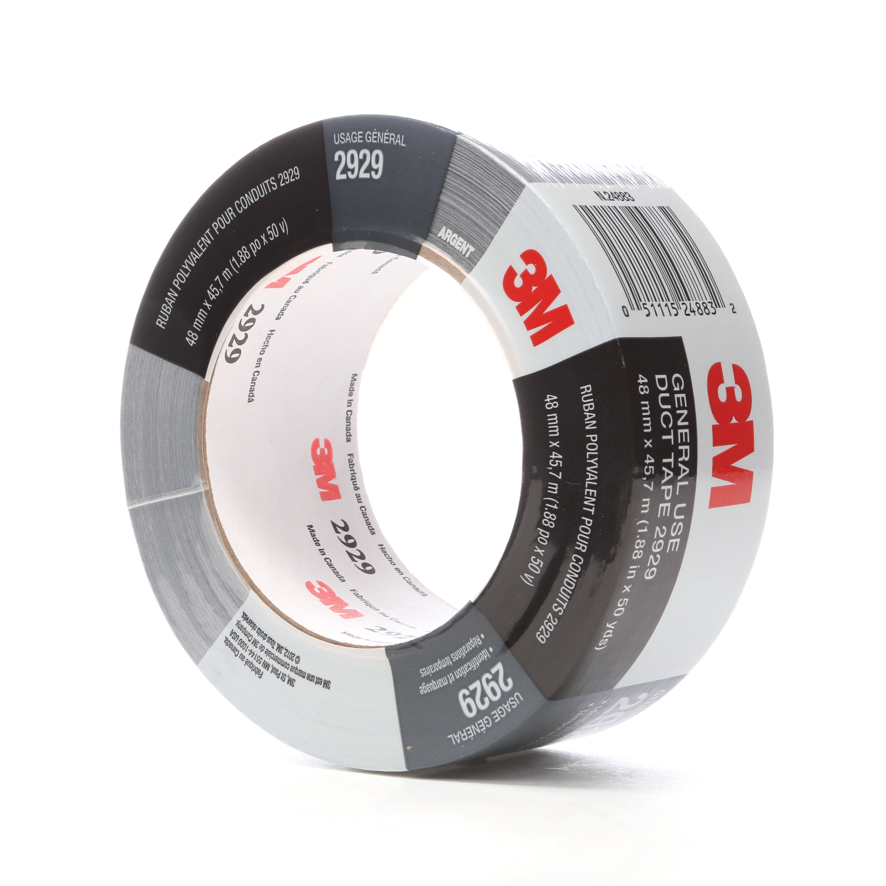 Airgas - 3MT051131-06995 - 3M™ 2 X 50 yd Black Series 3903 6.5 mil Vinyl  Duct Tape