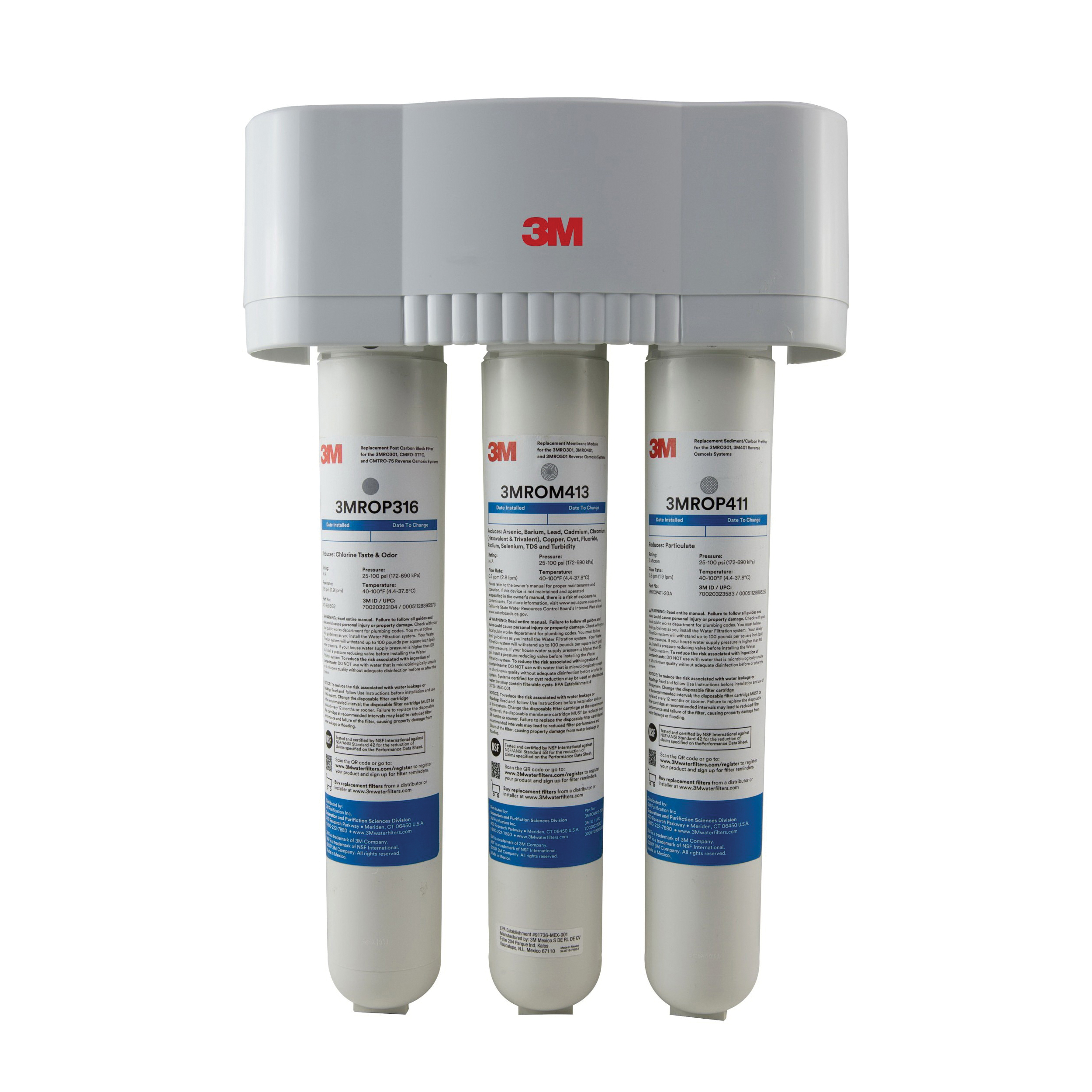 3M™ 051128-89372 Reverse Osmosis Water Filter System, 16.06 in W x 13.94 in H