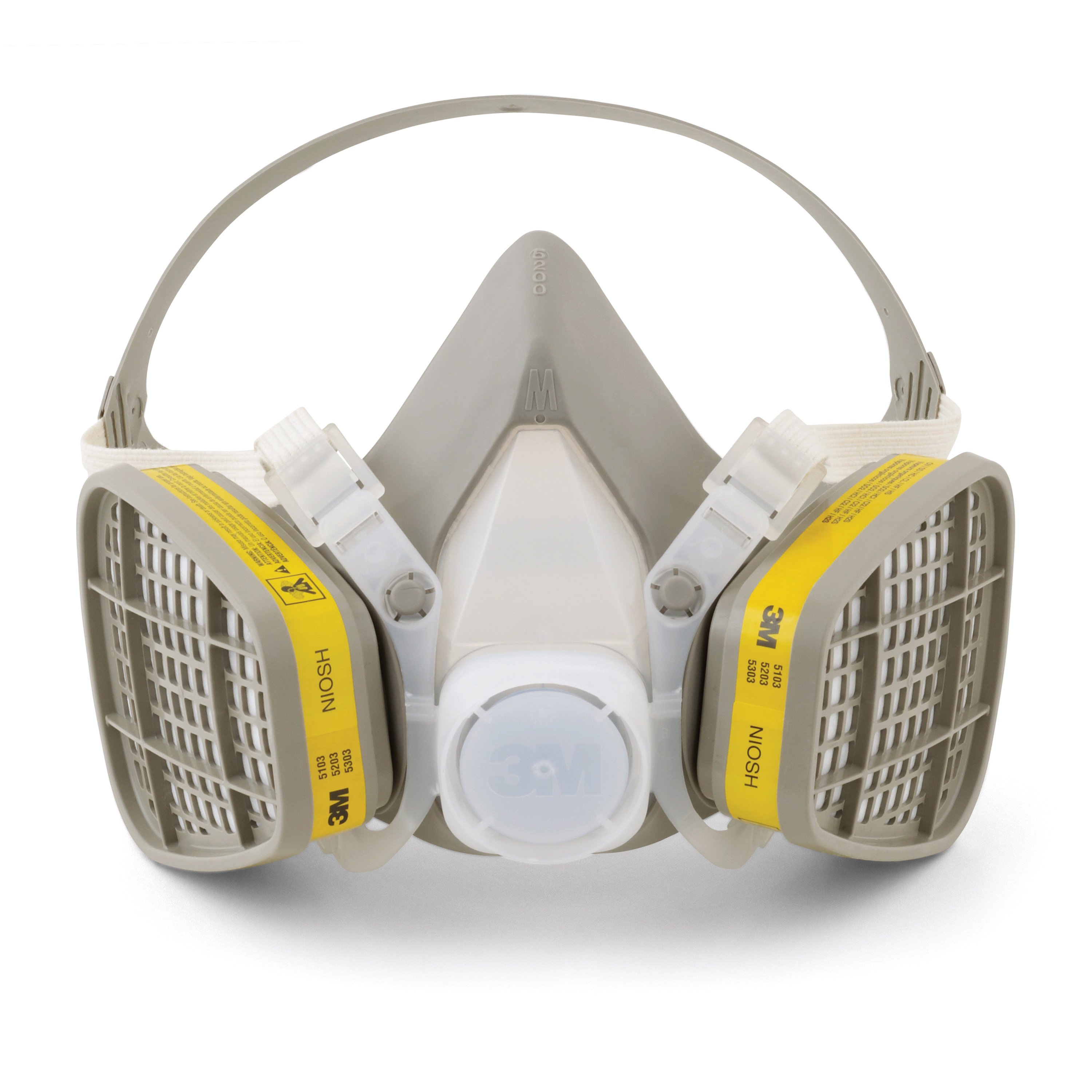 3M™ 051138-21567 5103 5000 Disposable Half Facepiece Respirator Assembly, S, Resists: Acid Gas, Chlorine, Hydrogen Chloride, Hydrogen Fluoride, Hydrogen Sulfide, Organic Vapors and Sulfur Dioxide