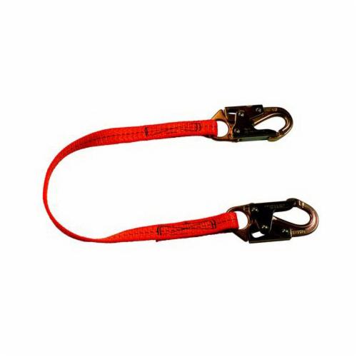 GUARDIAN FALL PROTECTION 01280 Non-Shock Absorbing Adjustable Lanyard, 130 to 310 lb Load Capacity, 4 to 6 ft L, Nylon/Polyester Line, 1 Legs, Snap Hook Anchorage Connection, Snap Hook Harness Connection Hook