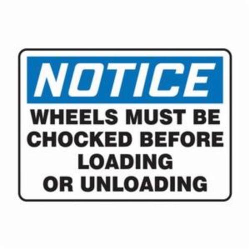 product Accuform&reg; MCHL125VA Danger Sign, DANGER, 10 in H x 14 in W, Red/Black on White, Aluminum, Through Hole Mount