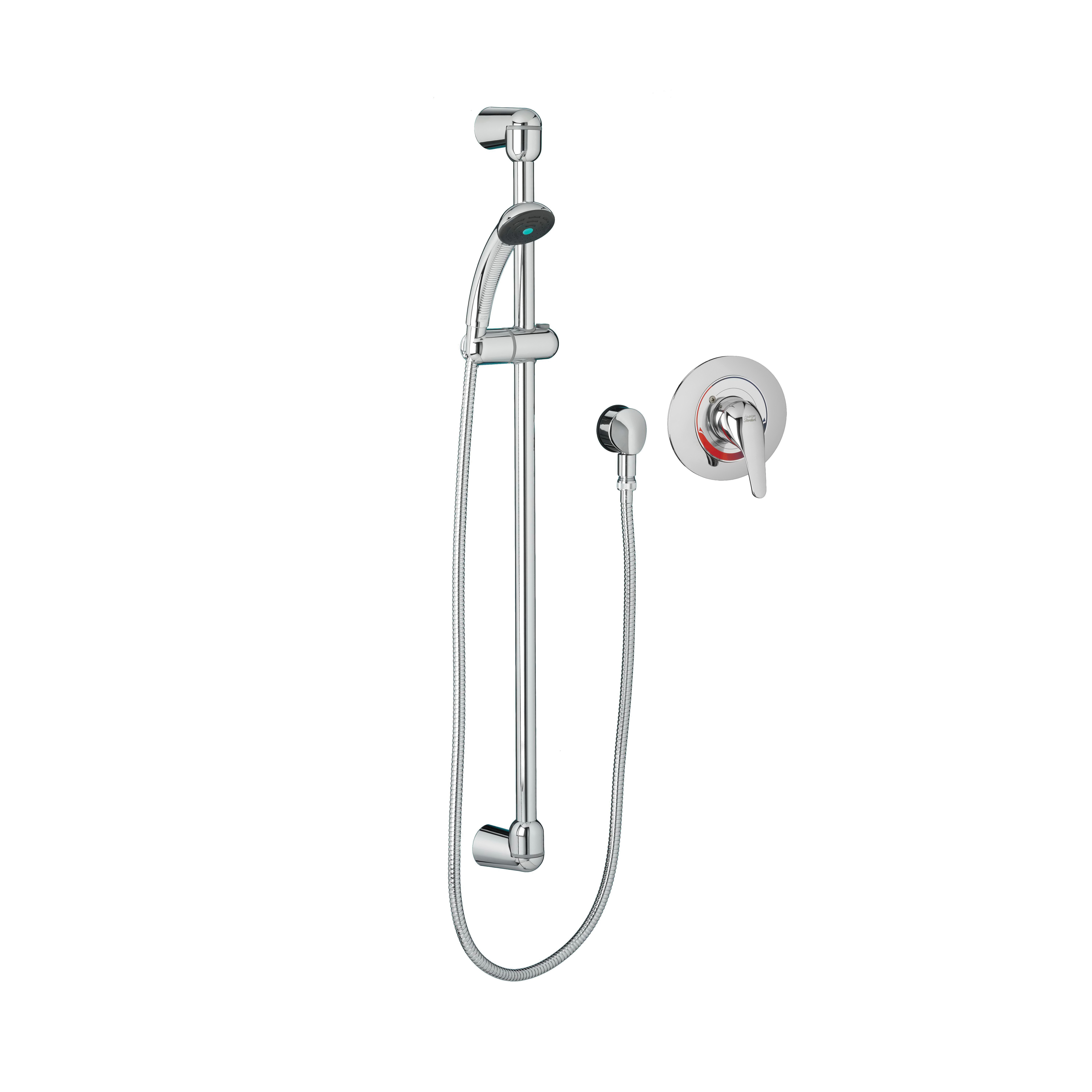 American Standard 1662221.002 FloWise® Shower System Kit, 2.5 gpm Flow Rate, Polished Chrome, Import