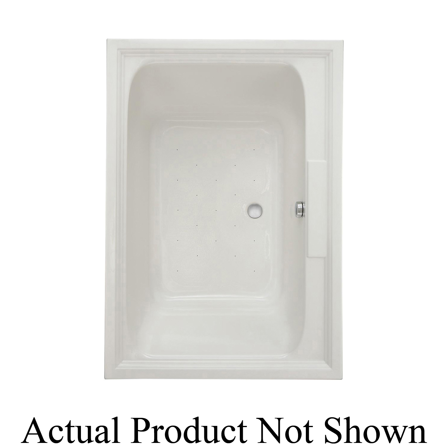American Standard 2748068C.020 Town Square® Bathtub, Air Bath/Soaking, 59-1/2 in L x 41-5/8 in W, Center Drain, White, Domestic