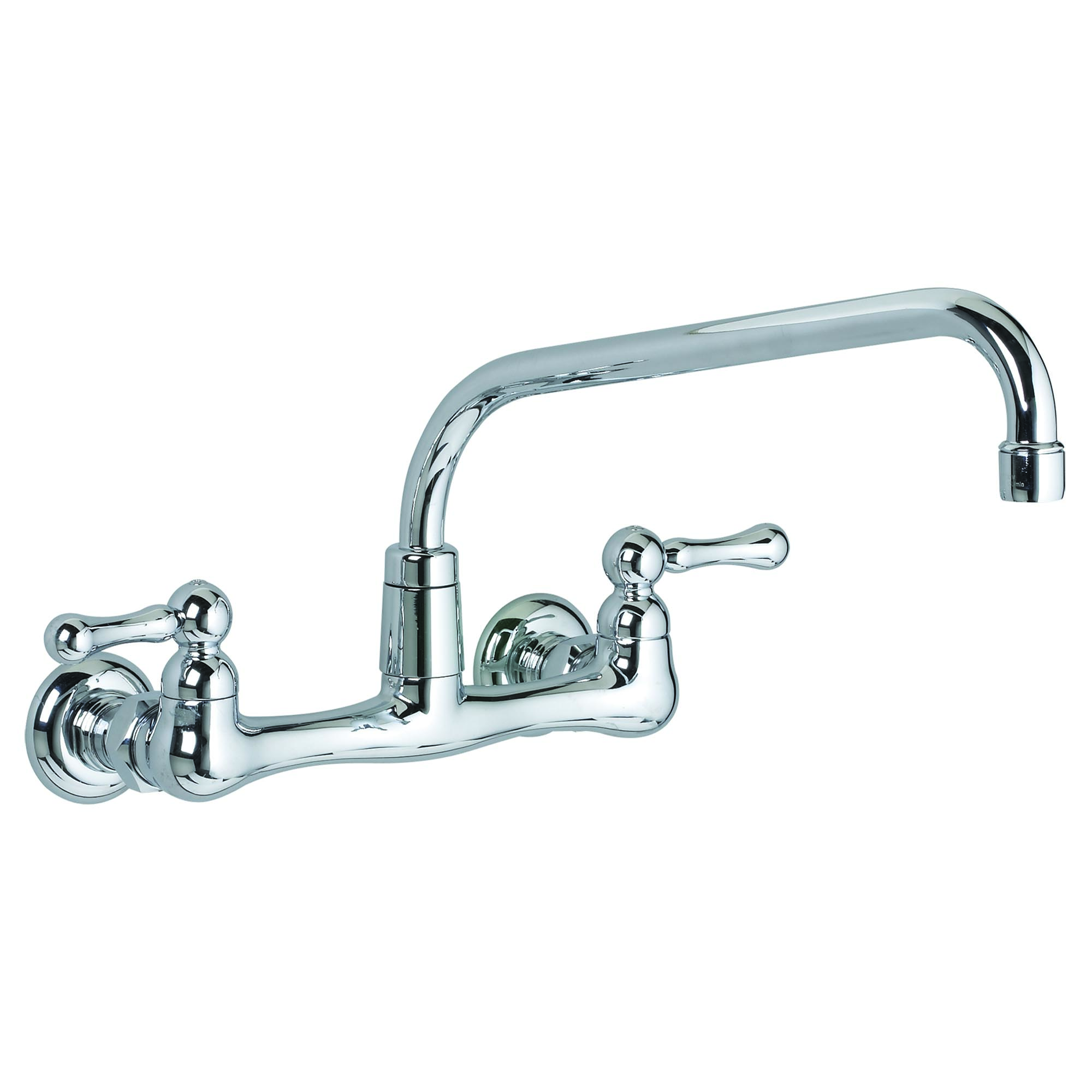 American Standard 7298.152.002 Heritage® Sink Faucet, 2.2 gpm Flow Rate, Swivel Tubular Spout, Polished Chrome, 2 Handles, Import