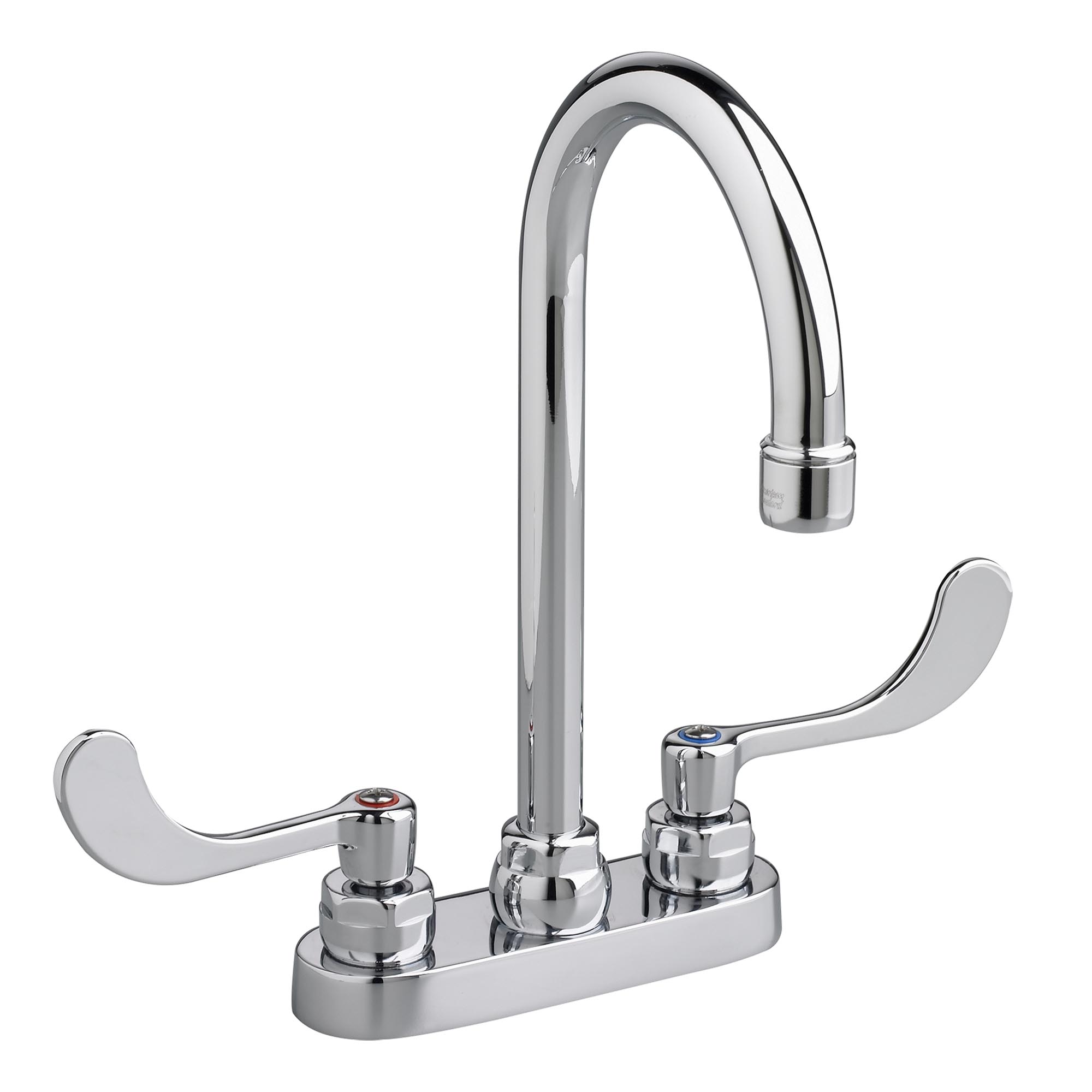 American Standard 7502.170-002 Monterrey® Centerset Lavatory Faucet, Polished Chrome, 2 Handles, Grid Strainer Drain, 1.5 gpm Flow Rate