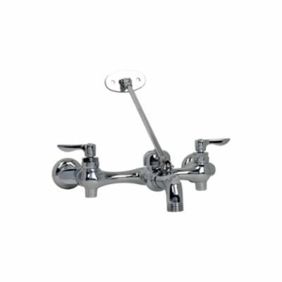 American Standard 8344012.002 Service Sink Faucet With Top Brace, Wall Mount, 2 Handles, 8 in Center, 2.2 gpm Flow Rate, Polished Chrome