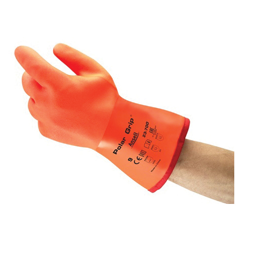 Ansell edmont, winter monkey grip, polyvinyl gloves # 23-193, sz 10