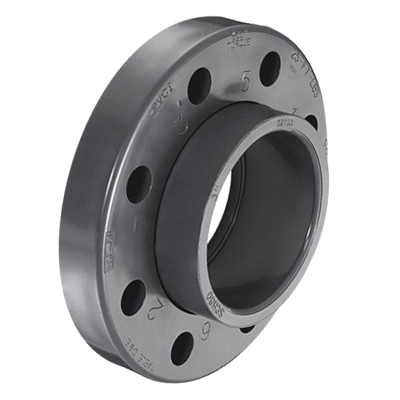 Spears® 854P-060 Van Stone Style Flange With PVC Ring, 6 in Nominal, PVC, Socket Connection, 150 lb, Domestic