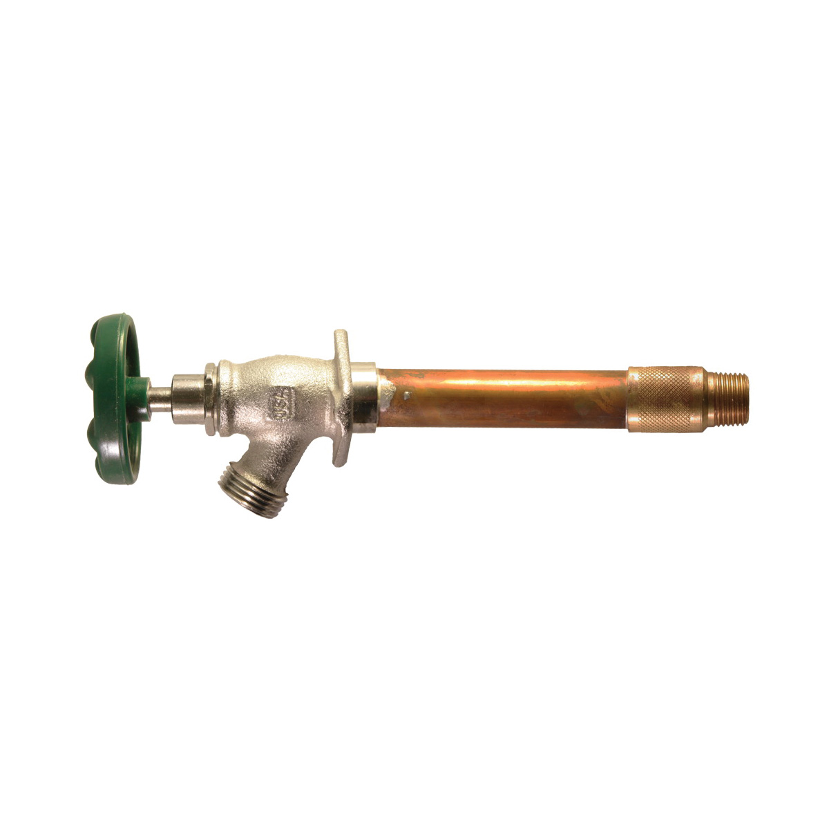 Arrowhead Brass 456-12LF Standard Frost-Free Wall Hydrant, 1/2 x 3/4 x 3/4 in, MNPT x Copper C x Hose Thread, 125 psi, Domestic