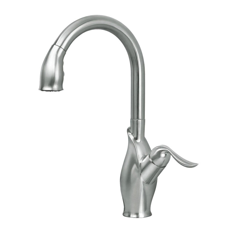 Artisan AF-340-SN AF340 Premium Adjustable Flow Kitchen Sink Faucet, 1.8 gpm Flow Rate, Swivel Spout, Satin Nickel, 1 Handles, 1 Faucet Holes