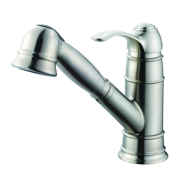 Artisan AF-400-SN AF400 Premium Adjustable Flow Kitchen Sink Faucet, 1.8 gpm Flow Rate, Swivel Spout, Satin Nickel, 1 Handles, 1 Faucet Holes