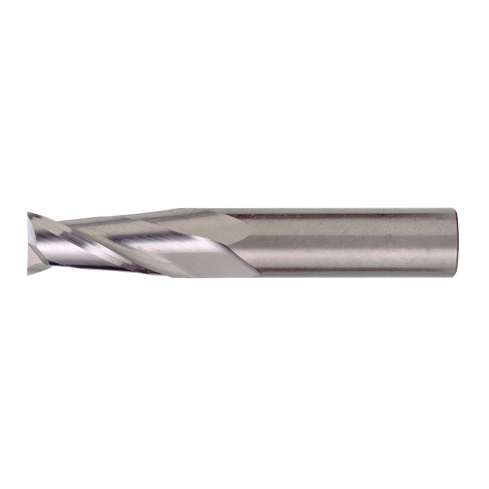 .75 Cut Dia. 1.5 Cut Length 4 Length Bassett MSE-2 Carbide General Purpose End Mill,Uncoated Finish 30 Degree Helix .09 Radius Corner End 
