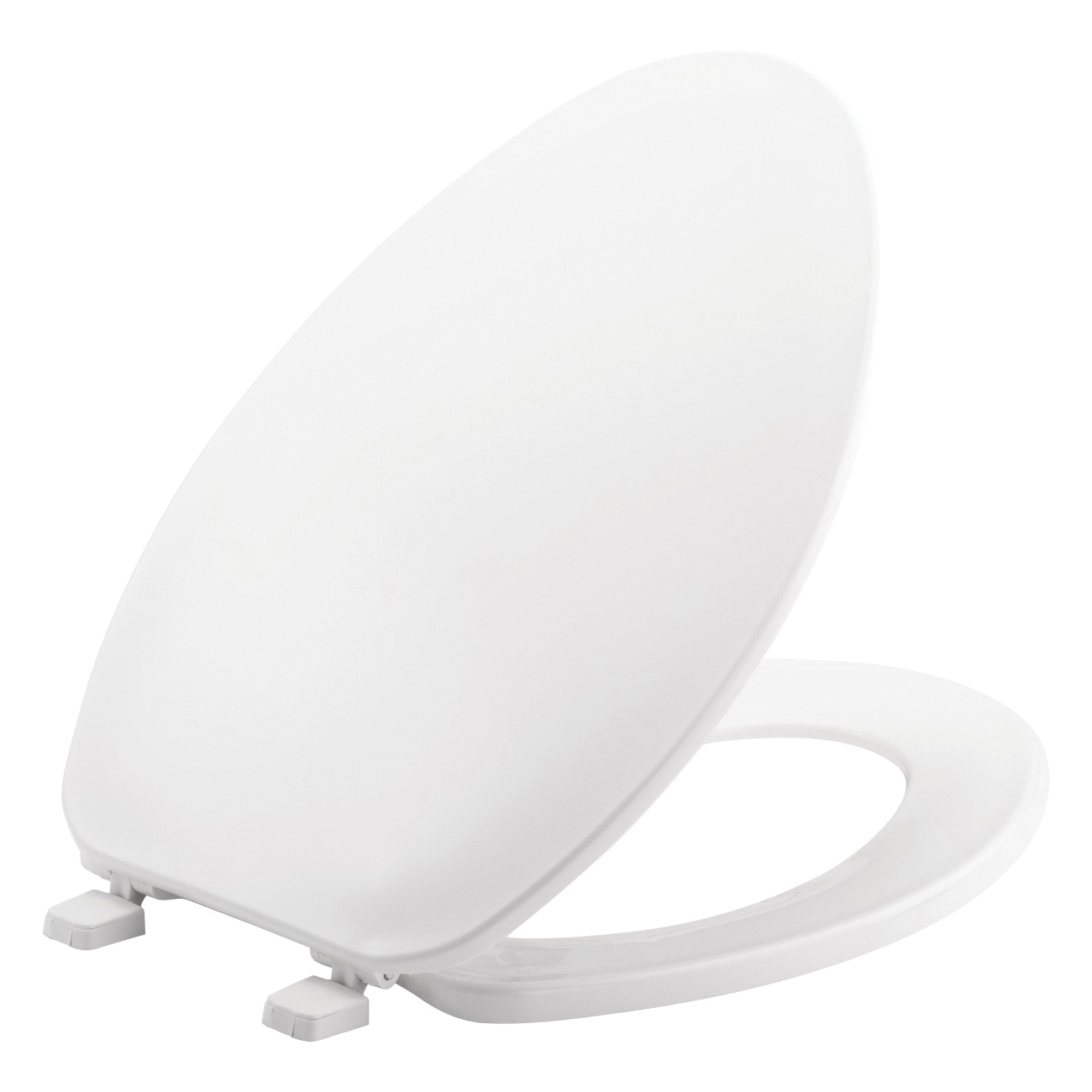 Bemis® 7B170TK 000 Model 170TK Heavy Duty Toilet Seat With Cover, Elongated Bowl, Closed Front, Plastic, White, Top-Tite® Hinge