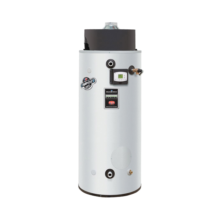Bradford White® UCG100H2703N Commander Series™ Gas Water Heater, 100 gal Tank, 270000 Btu/hr Heating, Natural Gas Fuel, Atmospheric Vent, 82 %, Domestic
