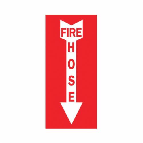 10 Height x 14 Width Red on White Brady 122706 Fire Sign 