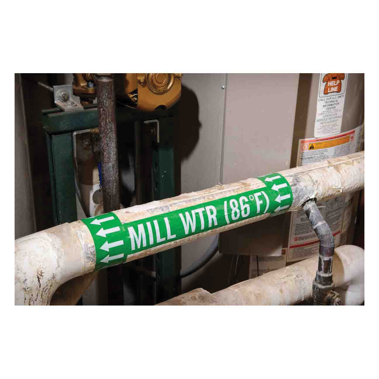 Brady 20429 Pipe Marker Filtered Water 1 Height 2 Brady Part