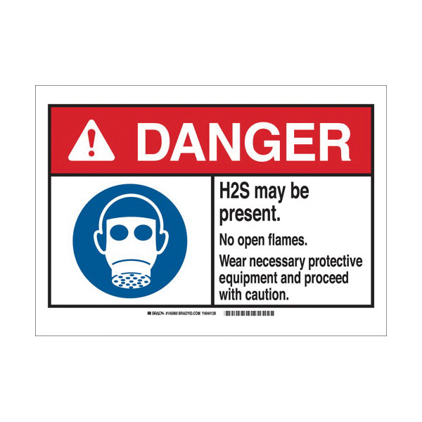 Brady Signs Danger H2S May Be Present 