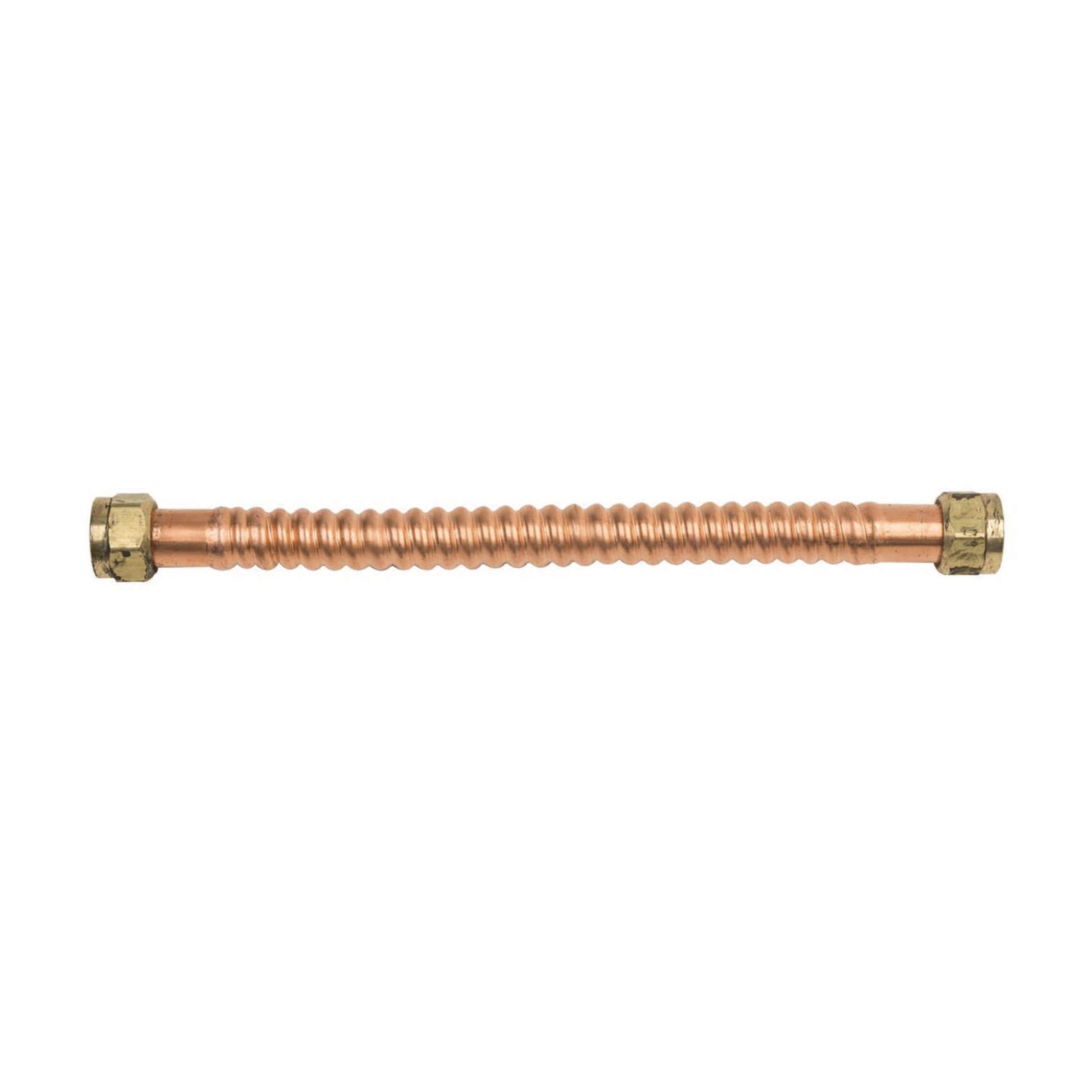 BrassCraft® Copper-Flex™ WB00-18N Water Heater Connector, 3/4 in, FNPT, 18 in L, 125 psi, Corrugated Copper, Domestic