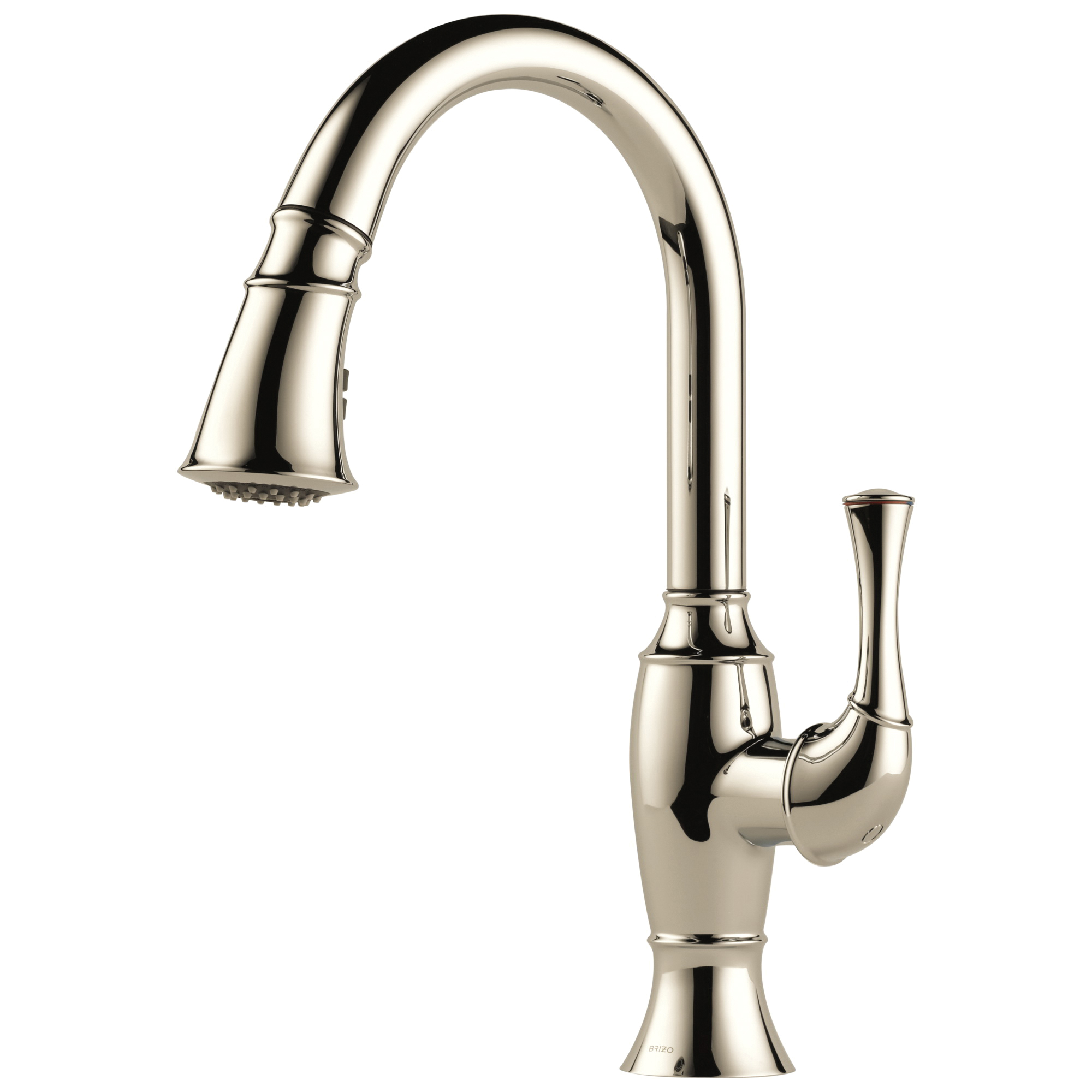 Brizo® 63003LF-PN Talo® Kitchen Faucet, 1.8 gpm Flow Rate, Polished Nickel, 1 Handles, 1 Faucet Holes, Function: Traditional, Domestic, Commercial