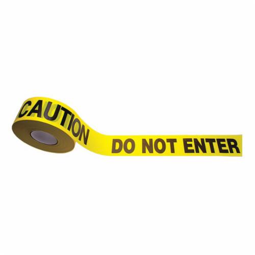 C.H.Hanson® 15010 Heavy Duty Barricade Safety Tape, Yellow, 1000 ft L x 3 in W, Caution Wet Paint Legend, Polyethylene Plastic
