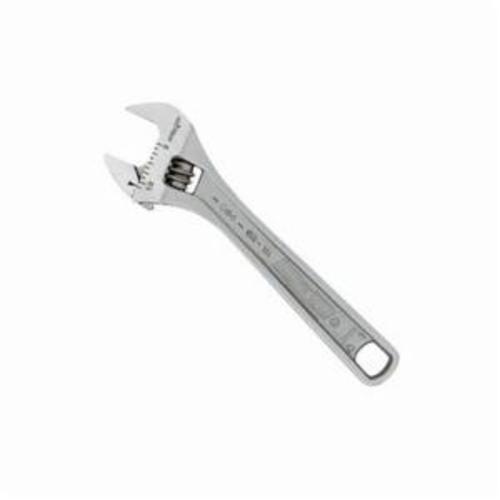Channellock® 804 Uninsulated Adjustable Wrench, 0.51 in, Polished Chrome, 4-1/2 in OAL, Chrome Vanadium Steel Body, Chrome Vanadium Steel