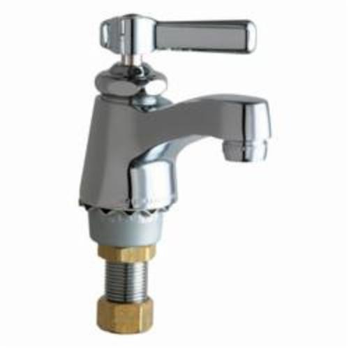 Chicago Faucet® 730-COLDABCP Single Supply Cold Water Manual Sink Faucet, 2.2 gpm Flow Rate, Polished Chrome, 1 Handles, Domestic, Commercial