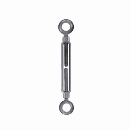 Chicago Hardware 01255 3 Class D Turnbuckle, Eye/Eye, 1/4 in Thread, 500 lb Working, 4 in Take Up, 8 in L Close, Drop Forged Steel