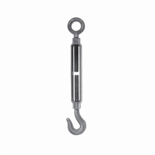 Chicago Hardware 01705 3 Class F Turnbuckle, Hook/Eye, 1/4 in Thread, 500/400 lb Working, 4 in Take Up, 8-1/4 in L Close, Drop Forged Steel