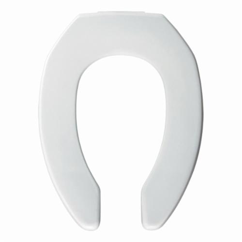 Church® MEDIC-AID® 2L2155T 000 Heavy Duty Toilet Seat, Elongated Bowl, Open Front, Plastic, White, Lift-Off Hinge, Domestic