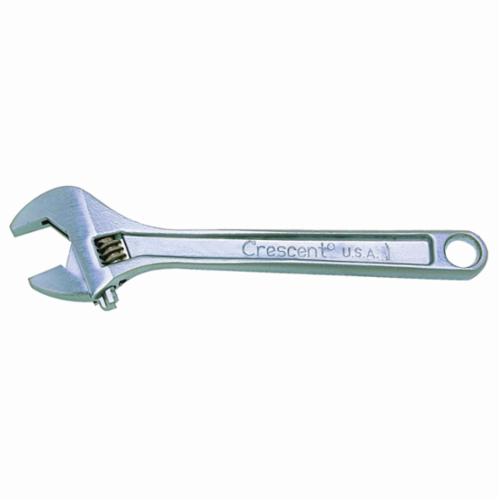 Crescent® AC10NKWMP RapidSlide™ Adjustable Wrench, 1-1/4 in, 10 in OAL, Forged Steel Body, Forged Steel, Polished Chrome