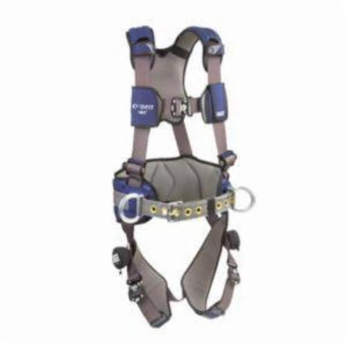 product 3M DBI-SALA Fall Protection 1110226 ExoFit™ XP Positioning Harness, M, 420 lb Load, Polyester Strap, Quick-Connect Leg Strap Buckle, Quick-Connect Chest Strap Buckle, Steel Hardware, Blue