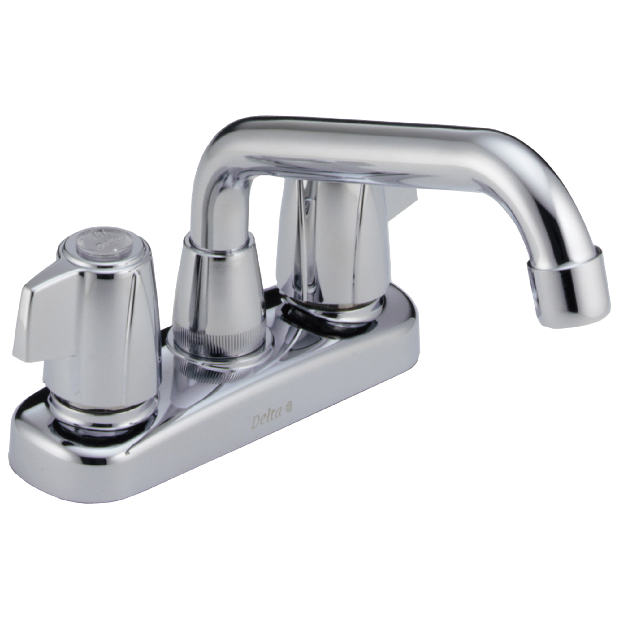 DELTA® 2123LF Classic™ Laundry Faucet, 4 in Center, Polished Chrome, 2 Handles, Import