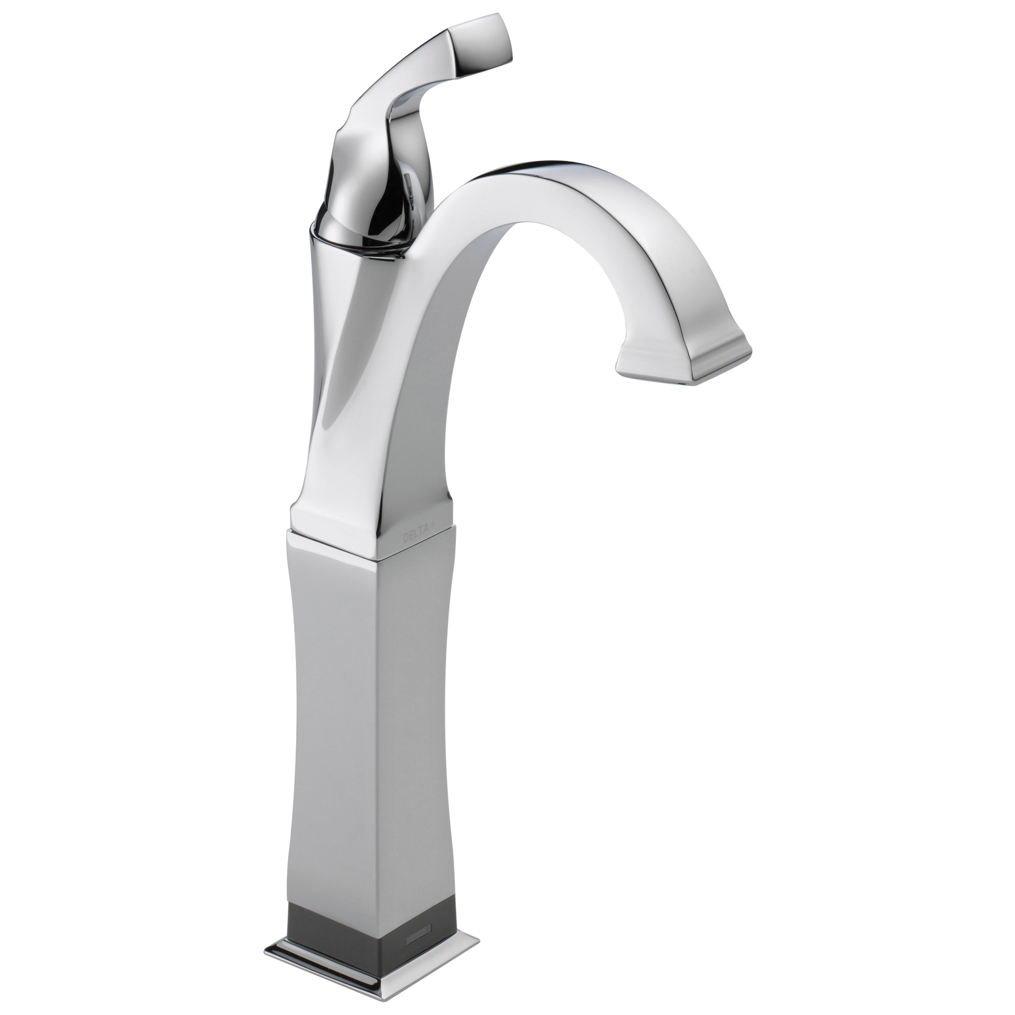 DELTA® 751T-DST Vessel Lavatory Faucet, Dryden™, Commercial, 5-3/8 in Spout, 9-1/8 in H Spout, Polished Chrome, 1 Handles, Domestic