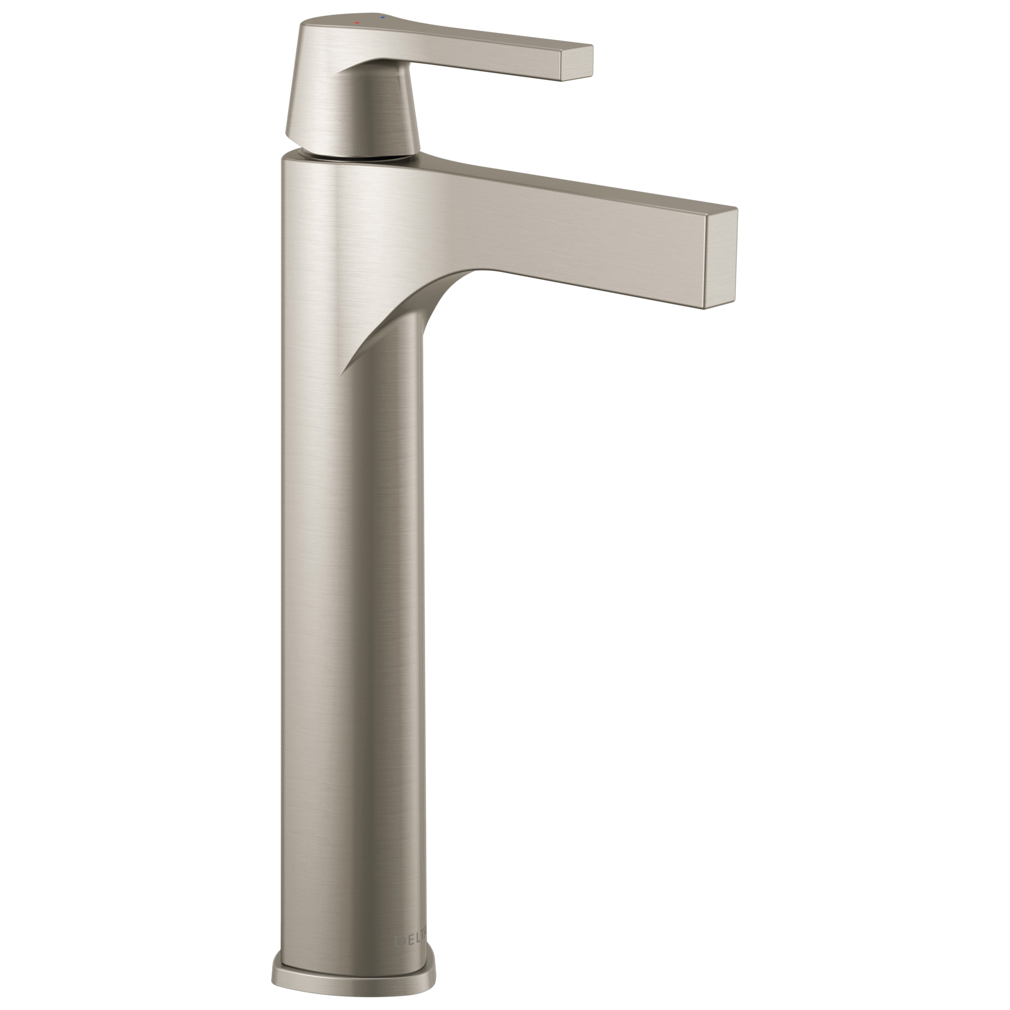 DELTA® 774-SS-DST Zura™ Vessel Lavatory Faucet, Commercial, 5 in Spout, 9-15/16 in H Spout, Stainless Steel, 1 Handles, Domestic