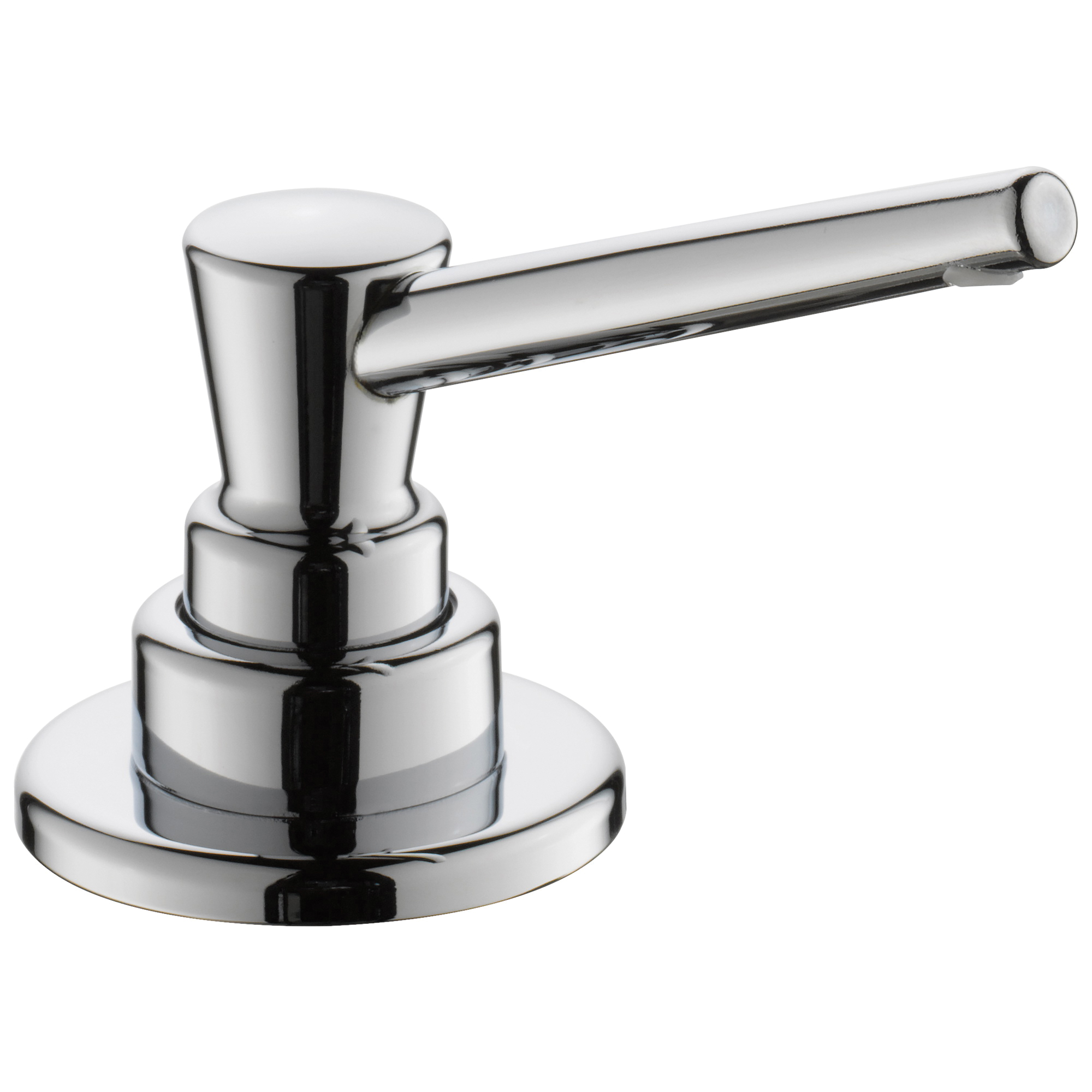 DELTA® RP1001 Classic Soap/Lotion Dispenser, Polished Chrome, 13 oz Bottle Capacity, Deck Mount, Brass, Domestic
