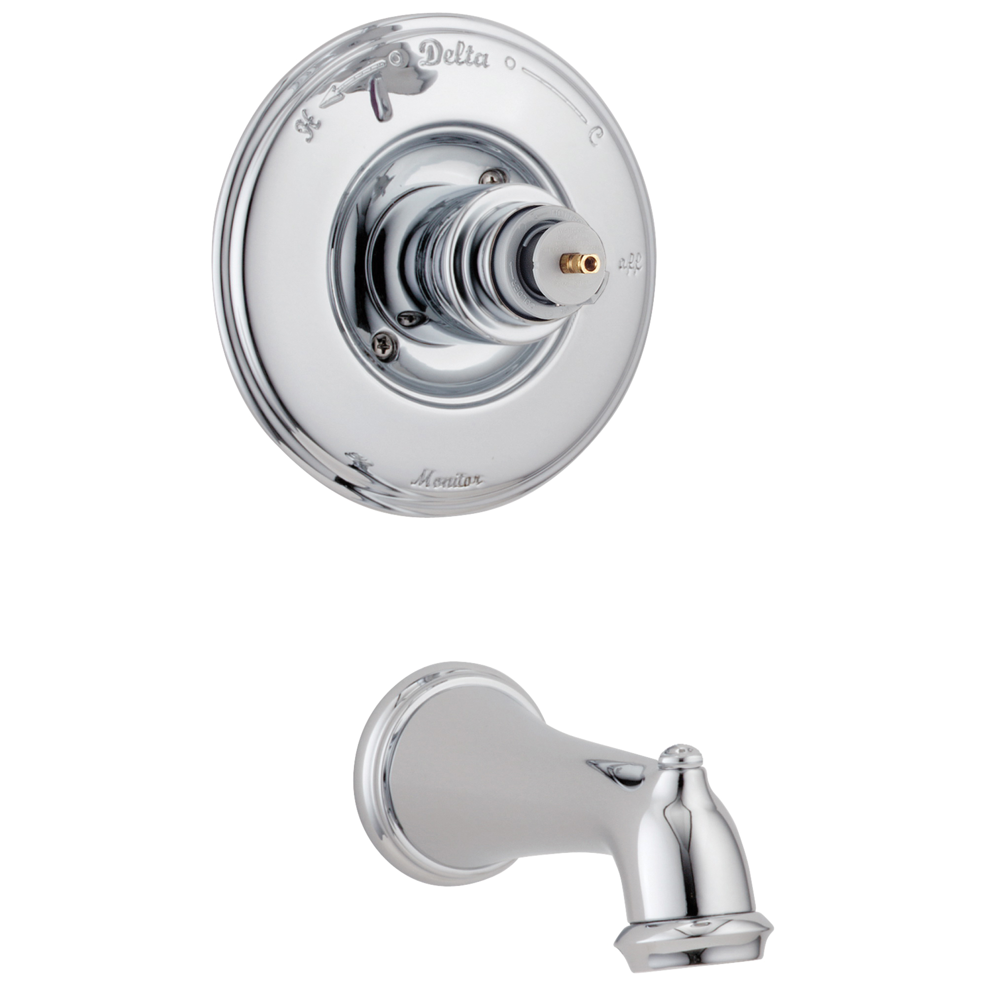DELTA® T14155-LHP Monitor® 14 Wall Mount Tub Trim, Victorian®, 7 gpm, Polished Chrome, Domestic, Commercial