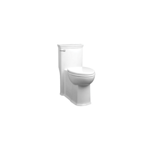 DXV D22005C101.415 Wyatt® 1-Piece Elongated Toilet, 12 in Rough-In, 1.28 gpf Flush Rate, Canvas White