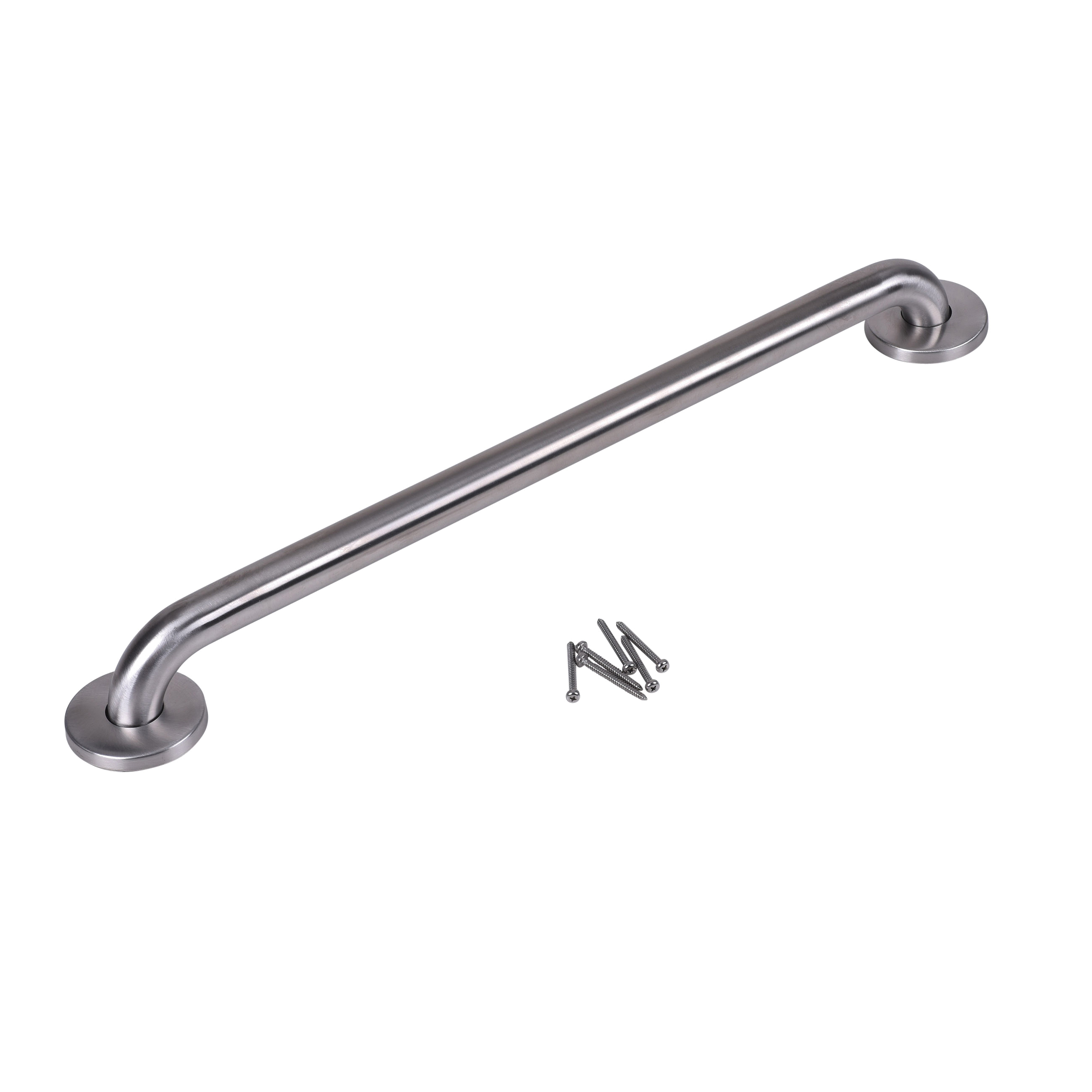 Dearborn® DB8718 Grab Bar, 1-1/4 in Dia x 18 in L, Satin, 304 Stainless Steel, Import