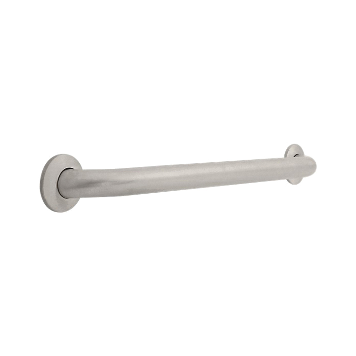 DELTA® 40124-PS Grab Bar, 24 in L x 1-1/2 in Dia, Peened Stainless Steel, Metal, Import