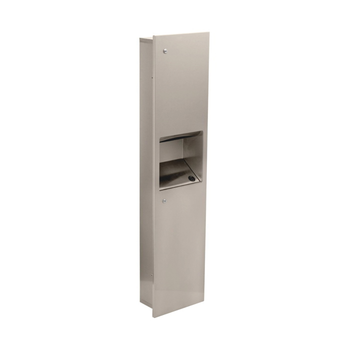 DELTA® 45569-SS Large Towel Dispenser and Waste Receptacle, 5 gal Capacity, Domestic