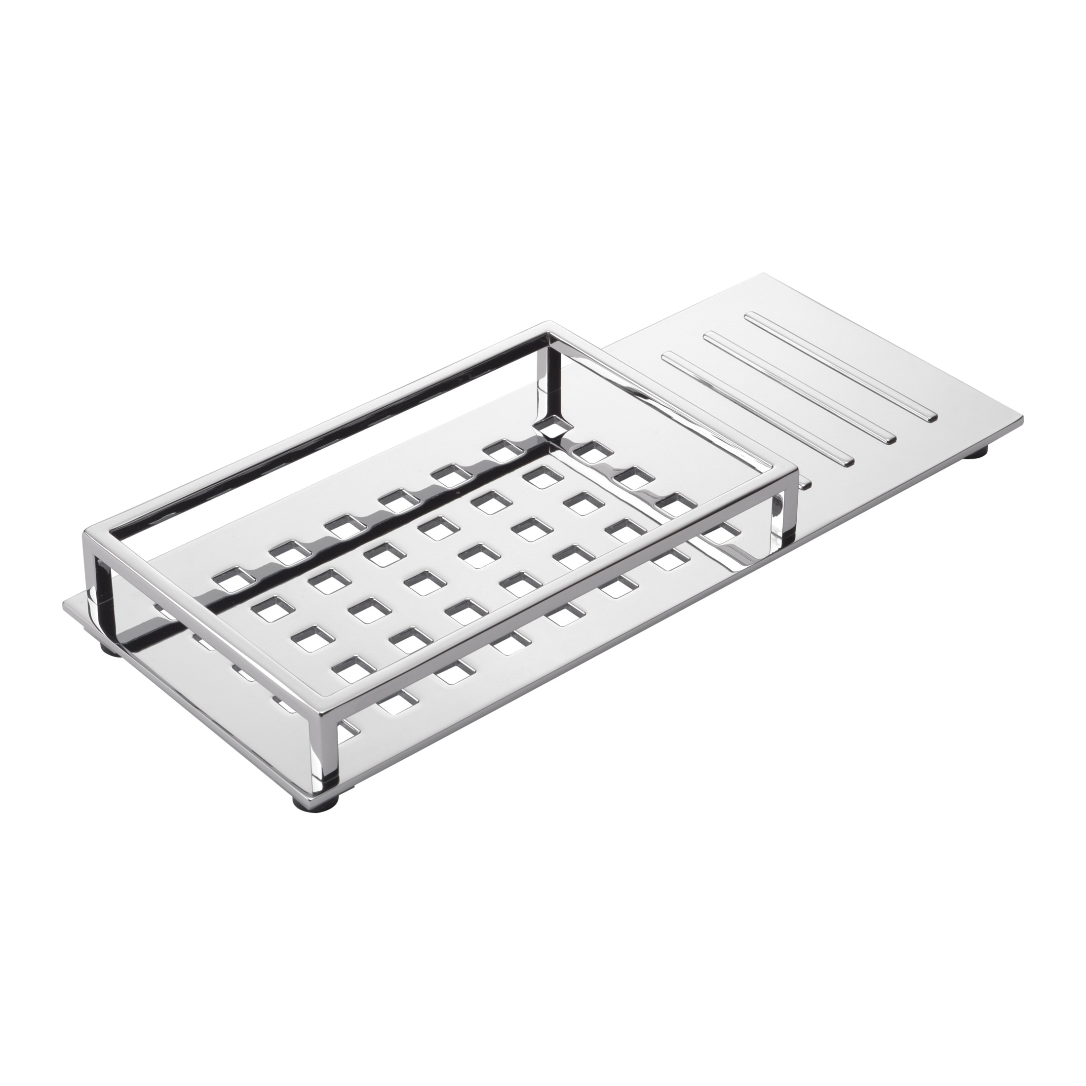 DELTA® 77612 Vero® Vanity Tray, 12 in W x 1-5/8 in H, Polished Chrome, Import